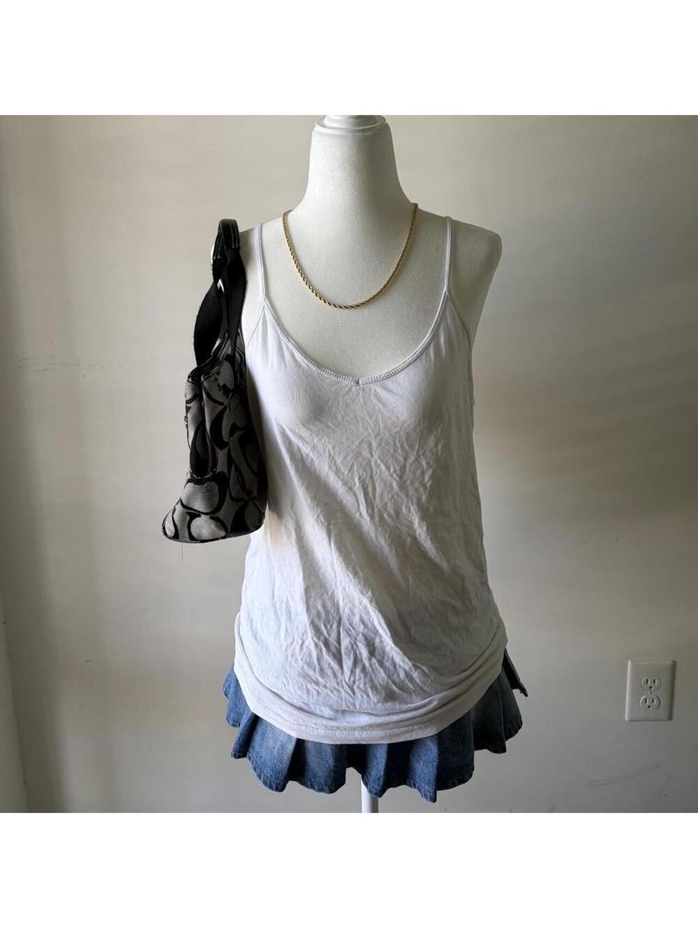 2000s White Baby Tank Top | Y2K Forever 21 Cami